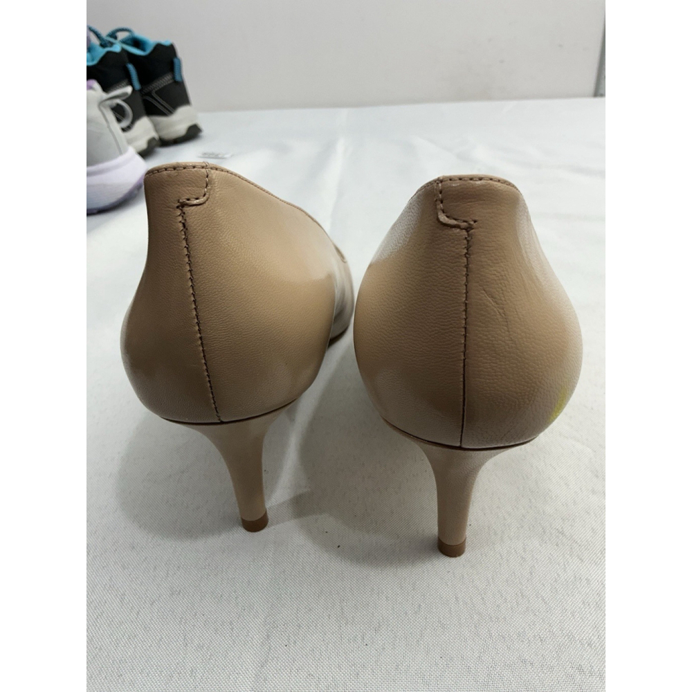 Nine West Women's Nude Pointed-Toe Leather Pumps - Picture 4 of 9